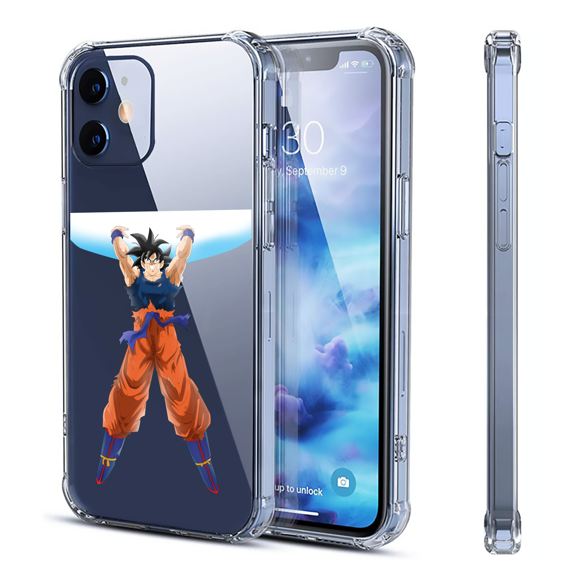 （画像用） ドラゴンボール 孫悟空（そん ごくう）Son Goku カカロット DRAGON BALL Kakarotto 【iPhone 12シリーズ対応】透明スマホケース（クリアソフトケース）